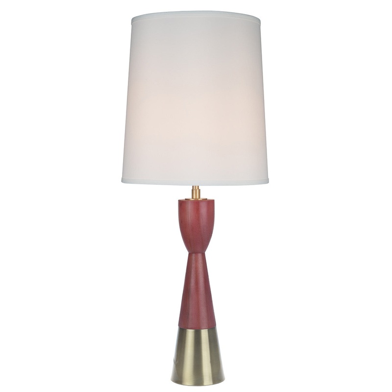 A&B Home Harlow Red Table Lamp With Shade