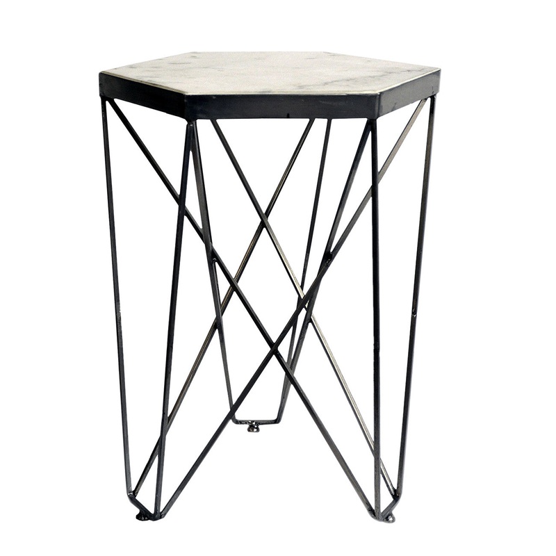 A&B Home Hexagon Side Table