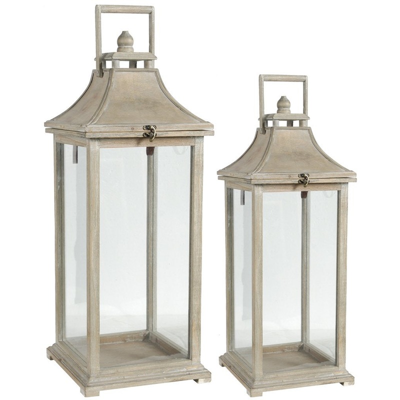 A&B Home Ivona Garden Candle Lanterns - 2Pc/Box - Set Of 2