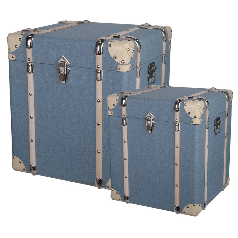 A&B Home Kinsley Storage Cubes Pale Blue - Set Of 2