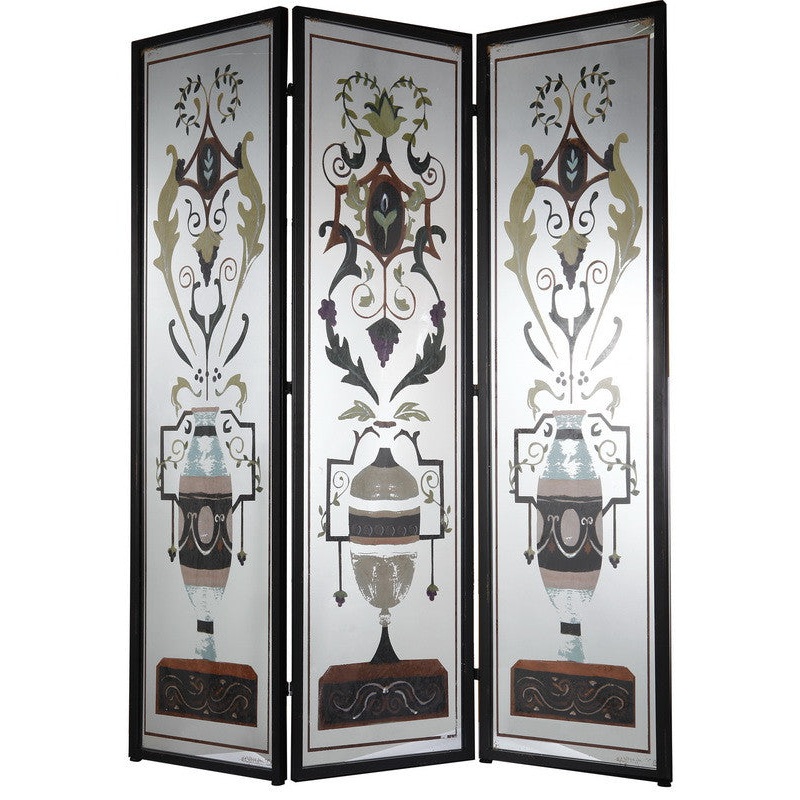 A&B Home Metal/Iron 3 - Panel Decorative Screen
