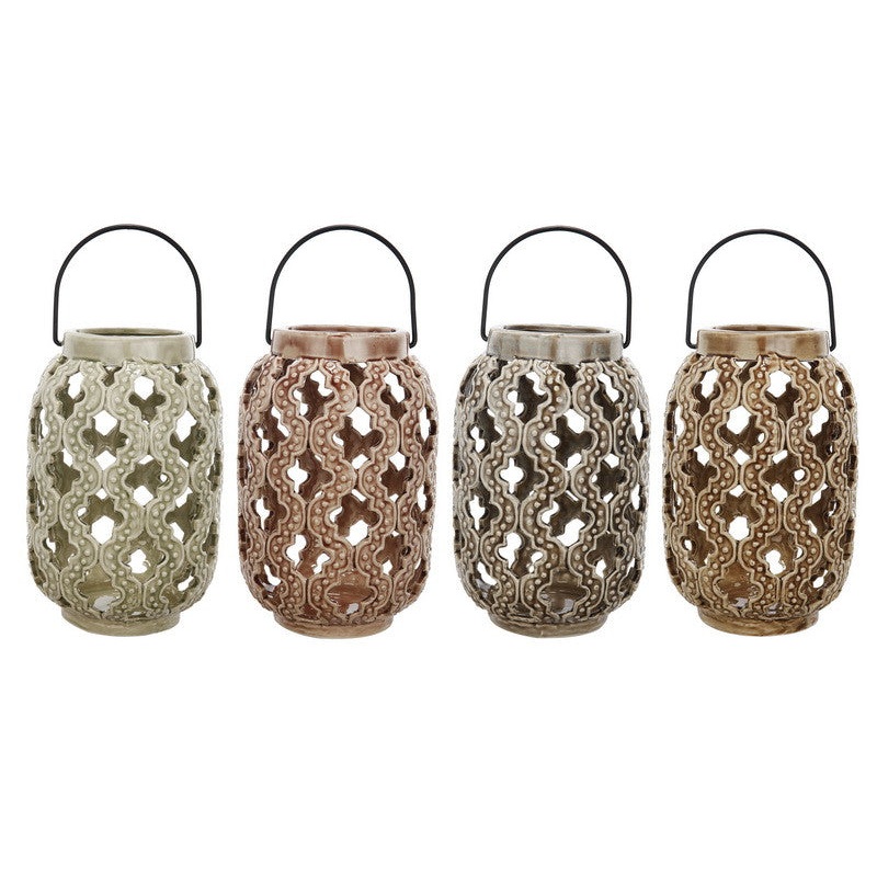 A&B Home Multicolor Ceramic Lantern - Set Of 4