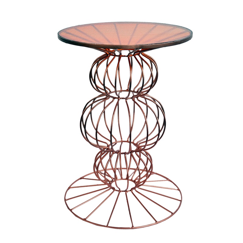 A&B Home Orianne Spherical Base Side Table