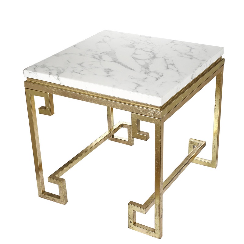 A&B Home Phoenecian Nights Marble Side Table