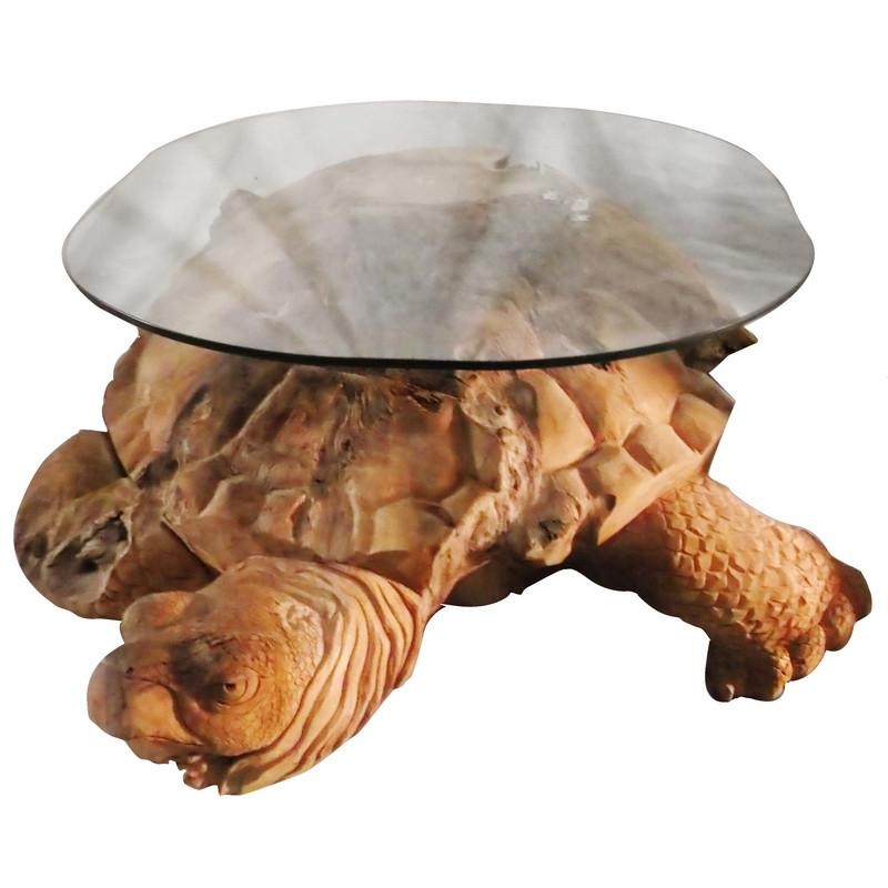 A&B Home Teak Wood Turtle Table