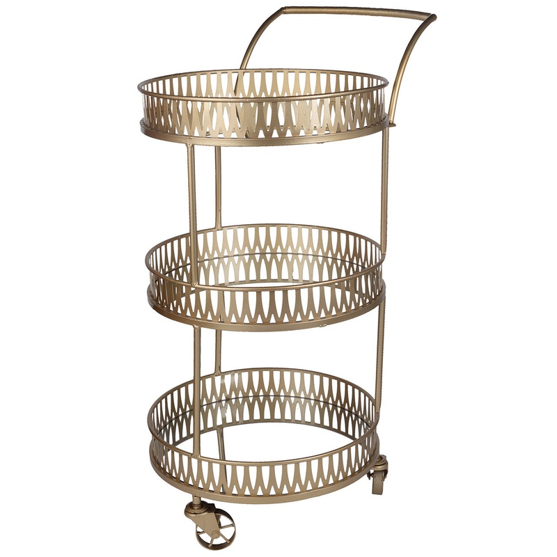 A&B Home Urban Vogue Round Bar Cart