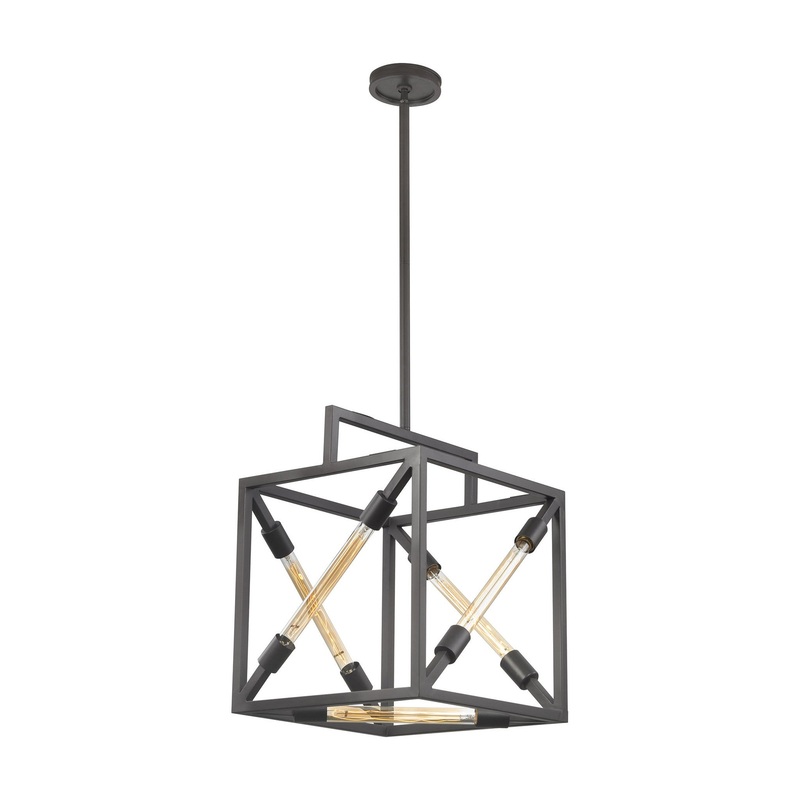 Dimond Lighting Box Tube Pendant