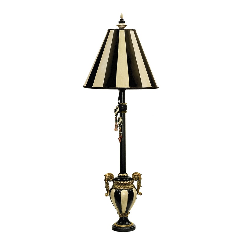 Dimond Lighting Carnival Stripe Table Lamp in Black and Antique White