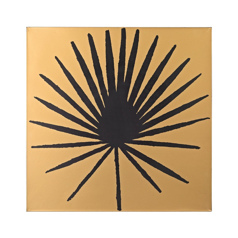 Sterling Industries Palm Frond on Metallic Gold Wood