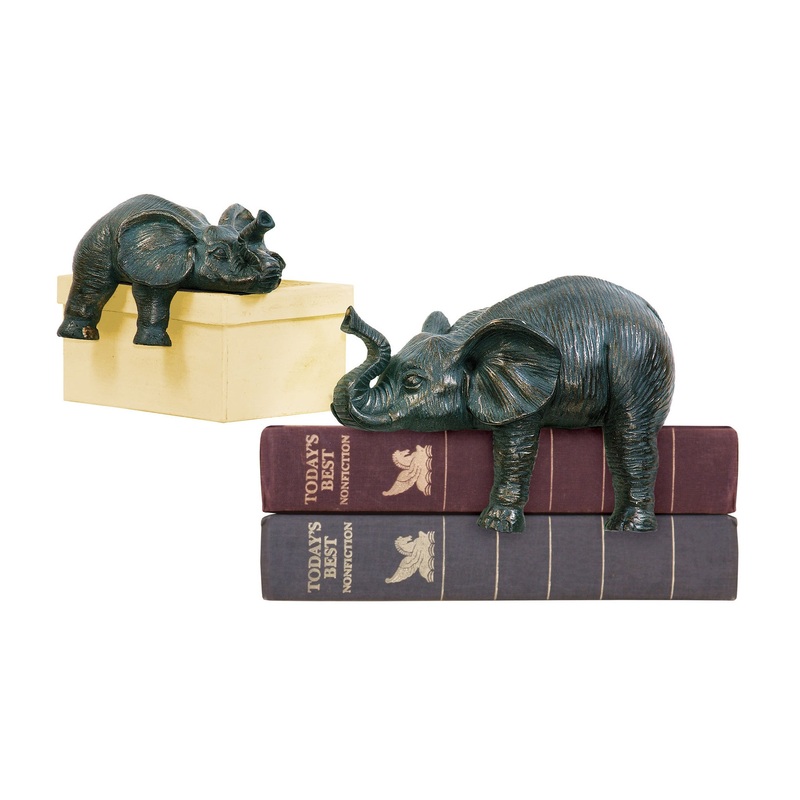 Sterling Industries Set Of 2 Sprawling Elephants