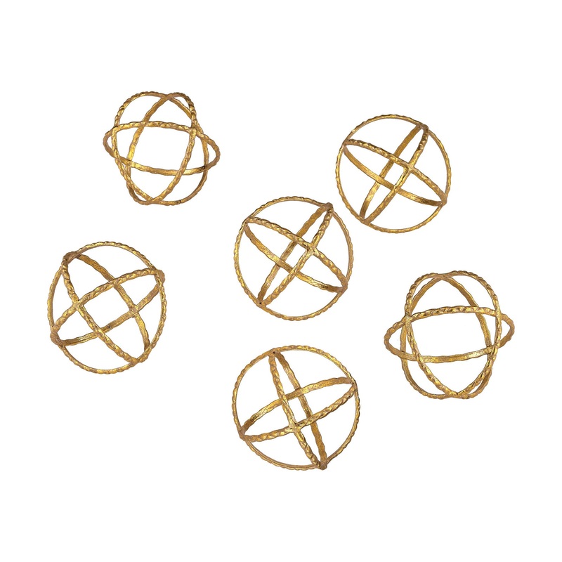 Dimond Home Decorative Gold Orbs - Set Of 6