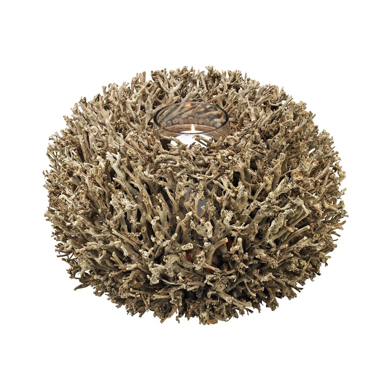Dimond Home Light Washed Wood Briar Votive Candle Holder