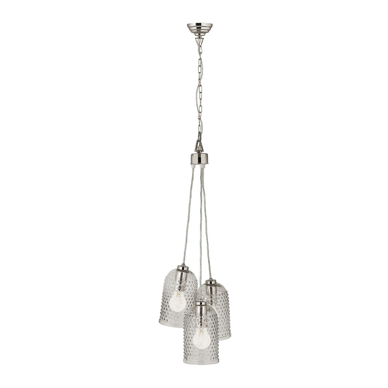 Dimond Lighting Hammered Glass Pendant Cluster