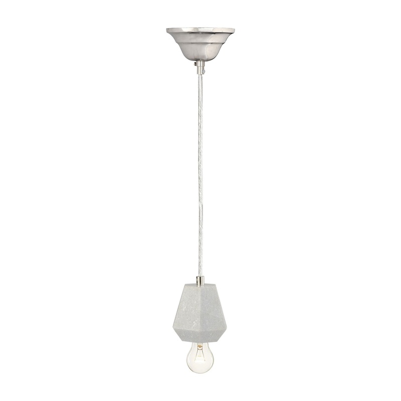 Dimond Lighting White Marble Hexagonal Hanging Lamp