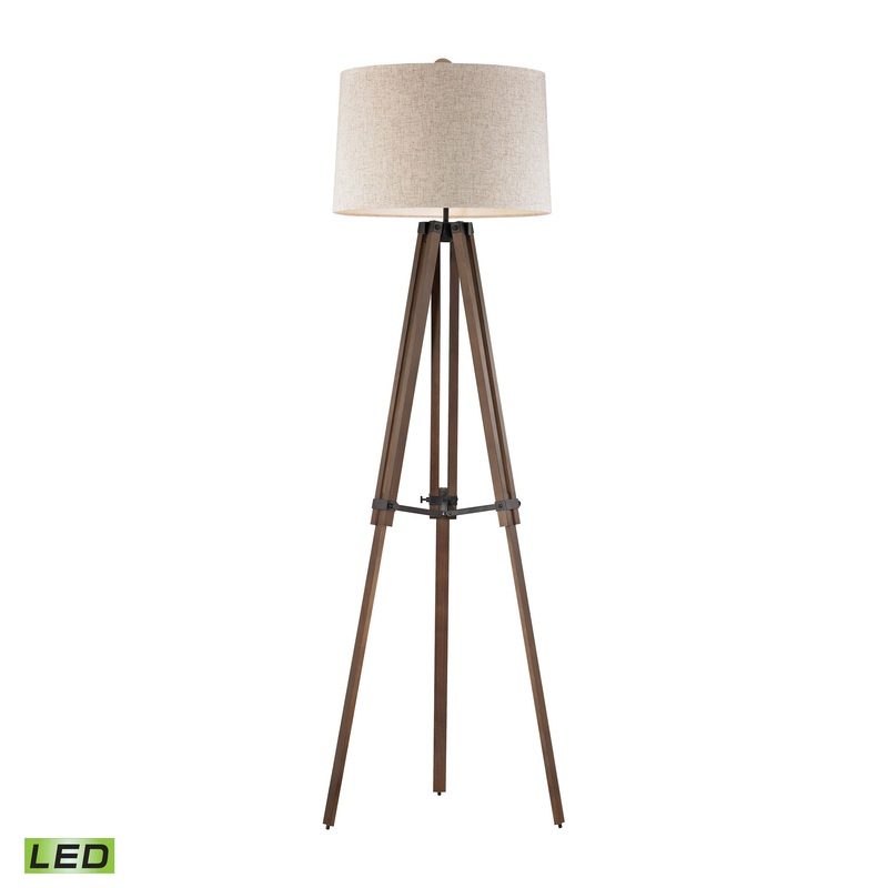 Dimond Lighting Wooden Brace Tripod Floor Lamp