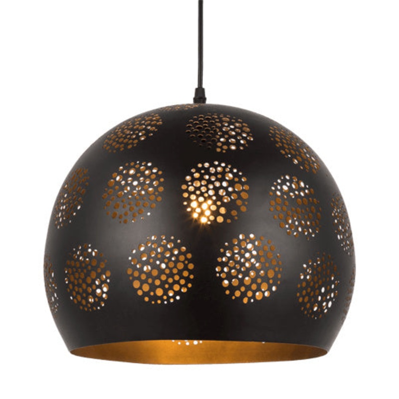 Iron Etching Finish Dome Pendant Light