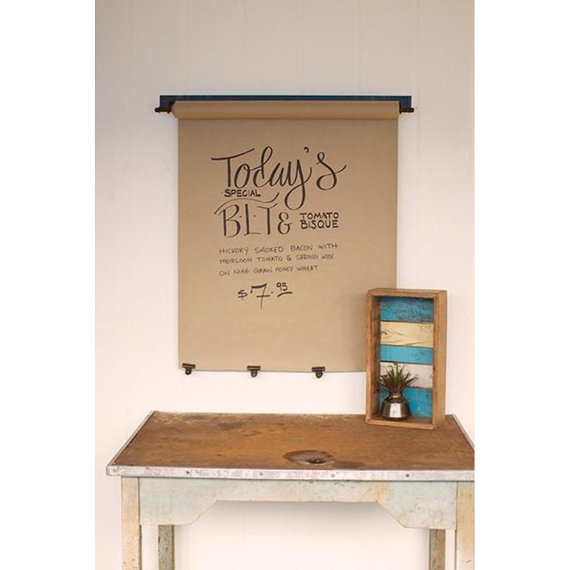 Kalalou Hanging Note Roll With 4 Antique Brass Finish Clips