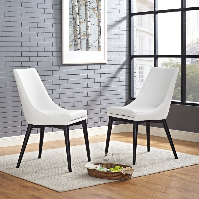 Modway Viscount Set of 2 Vinyl Dining Side Chair - EEI-2744