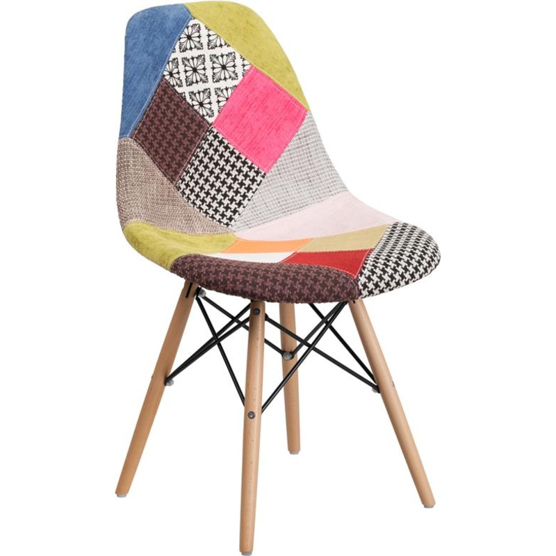 Flash Furniture Elon Series Fabric Chair with Wood Base