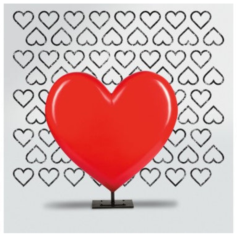 Gold Leaf Design Group Heart Throb Fiberglass Sculpture