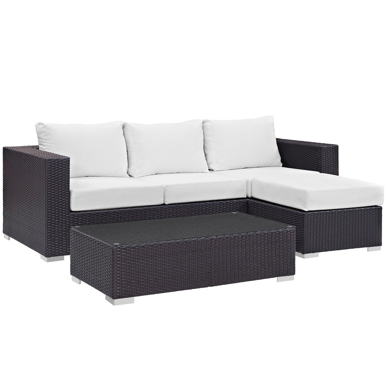Modway Convene 3 Piece Outdoor Patio Sofa Set - EEI-2178