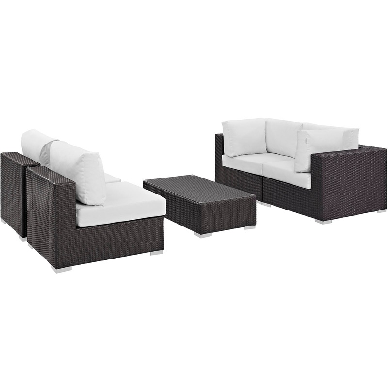Modway Convene 5 Piece Outdoor Patio Coffee Table Set - EEI-2163