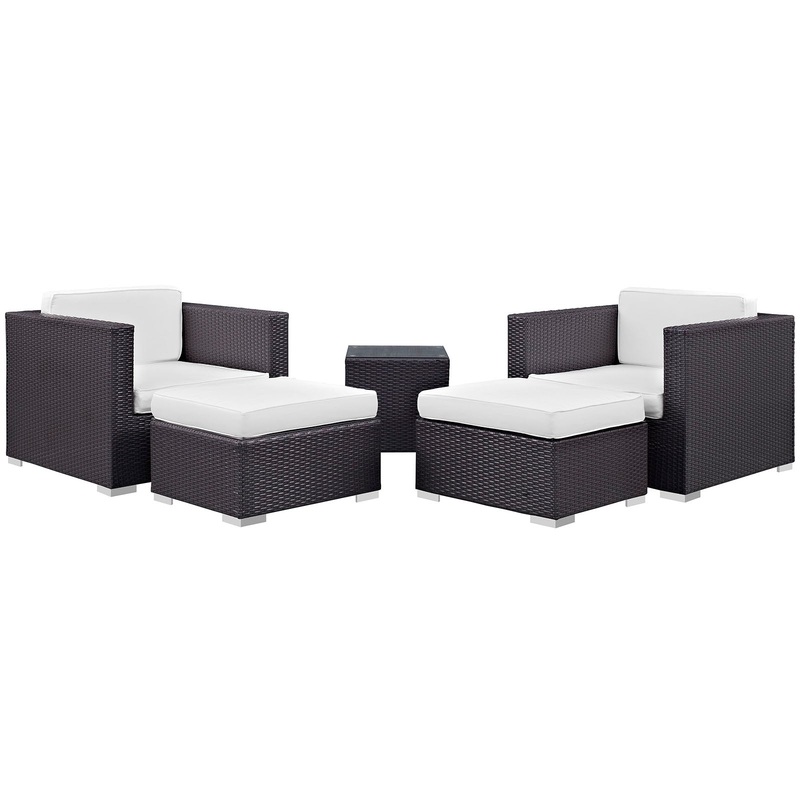 Modway Convene 5 Piece Outdoor Patio Sectional Set - EEI-1809 - EEI-1809