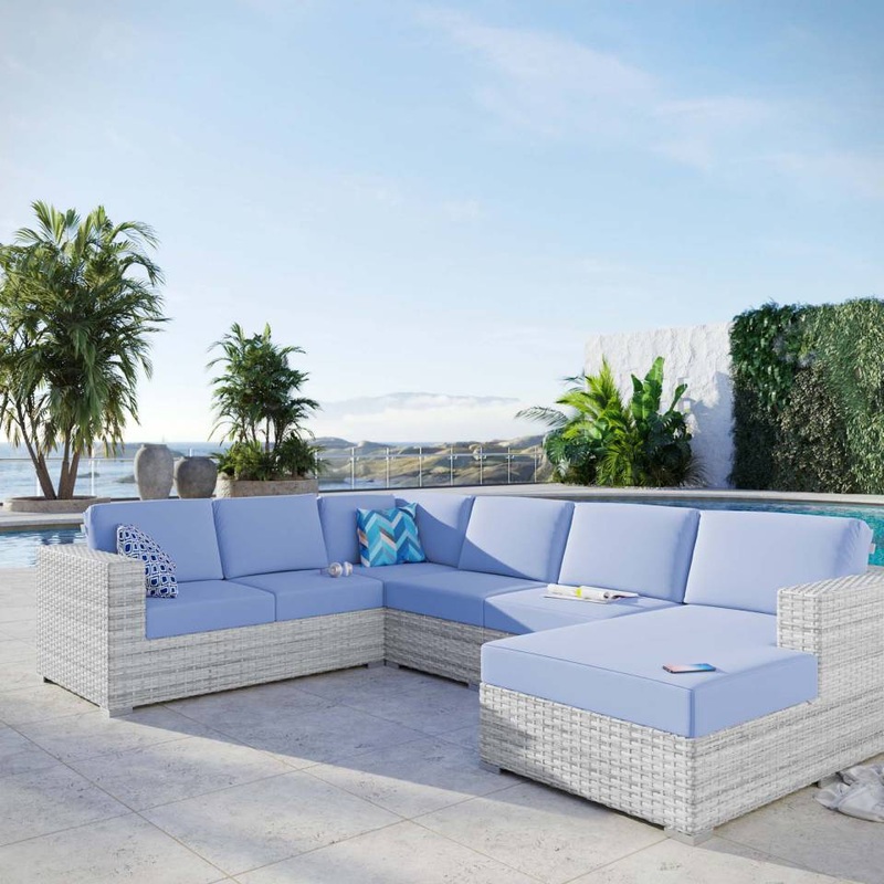 Modway Convene 5-Piece Outdoor Patio Sectional Set - EEI-5448