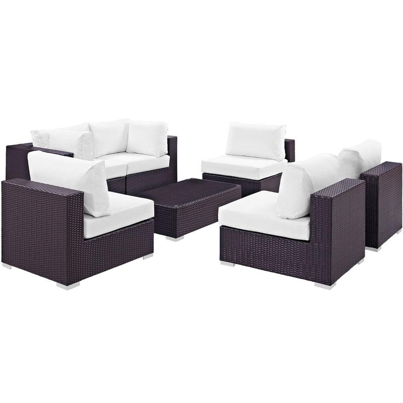 Modway Convene 7 Piece Outdoor Patio Sectional Set - EEI-2164 - EEI-2164
