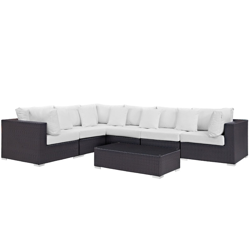 Modway Convene 7 Piece Outdoor Patio Sectional Set - EEI-2168 - EEI-2168