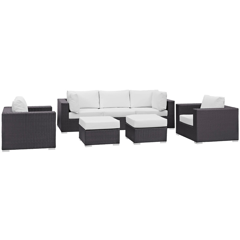 Modway Convene 7 Piece Outdoor Patio Sectional Set - EEI-2200 - EEI-2200