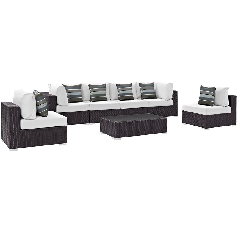 Modway Convene 7 Piece Outdoor Patio Sectional Set - EEI-2357 - EEI-2357