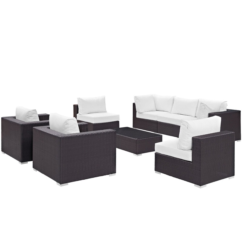 Modway Convene 8 Piece Outdoor Patio Sectional Set - EEI-2203 - EEI-2203