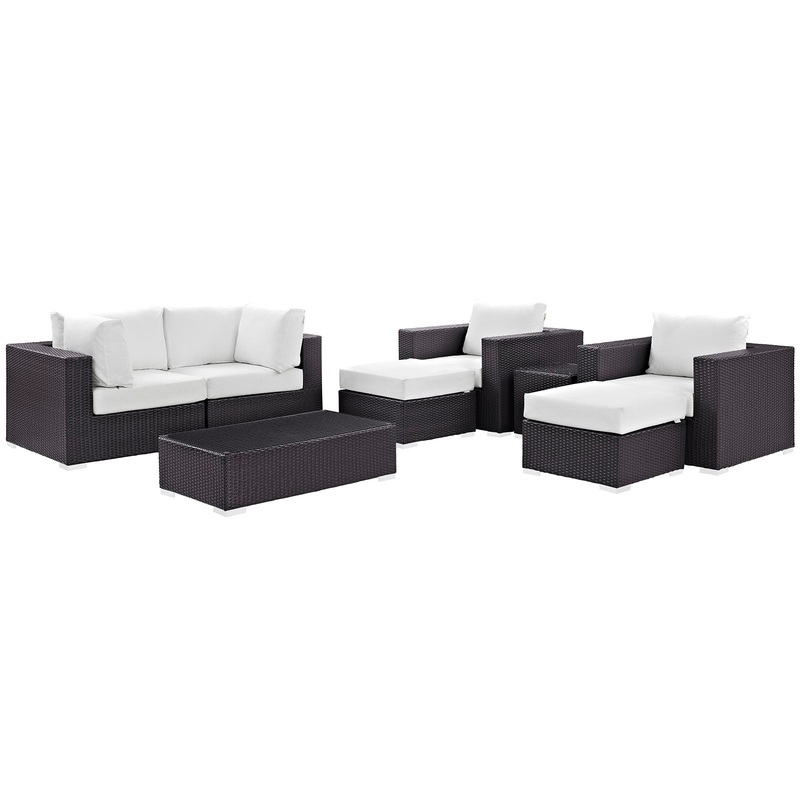 Modway Convene 8 Piece Outdoor Patio Sectional Set - EEI-2206 - EEI-2206