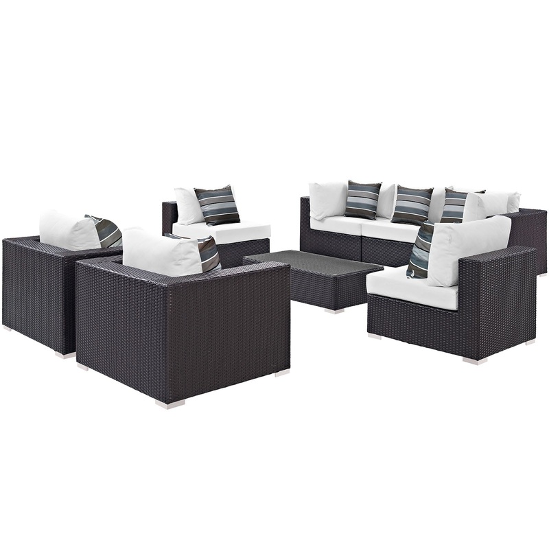 Modway Convene 8 Piece Outdoor Patio Sectional Set - EEI-2368 - EEI-2368