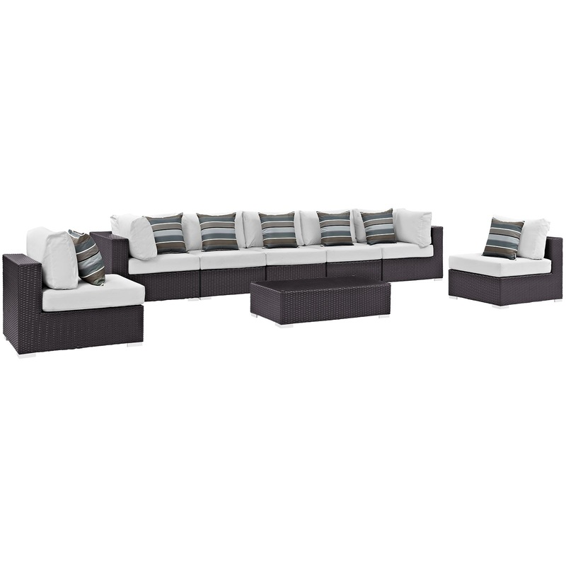 Modway Convene 8 Piece Outdoor Patio Sectional Set - EEI-2370 - EEI-2370