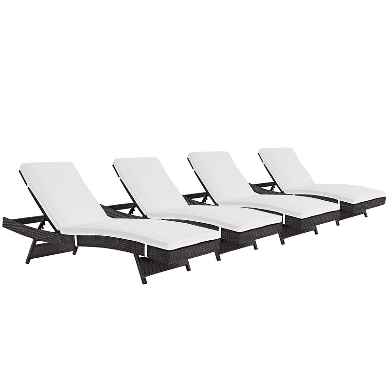 Modway Convene Chaise Outdoor Patio - Set of 4 - EEI-2429