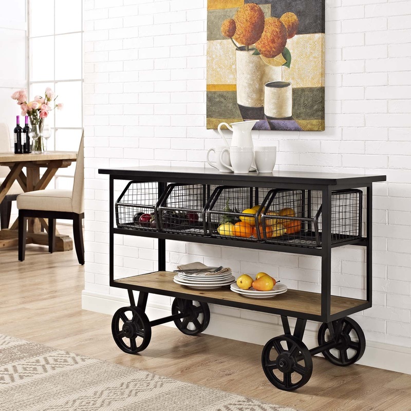Modway Fairground Serving Stand - Brown - EEI-2642