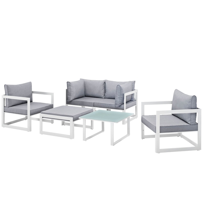 Modway Fortuna 6 Piece Outdoor Patio Sectional Sofa Set - EEI-1723 - EEI-1723