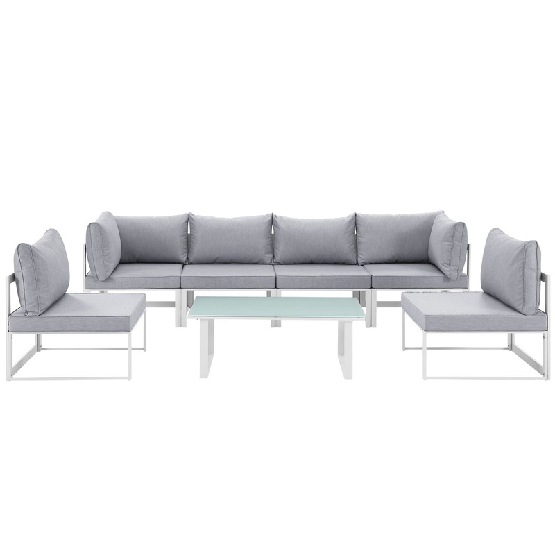 Modway Fortuna 7 Piece Outdoor Patio Sectional Sofa Set - EEI-1729 - EEI-1729