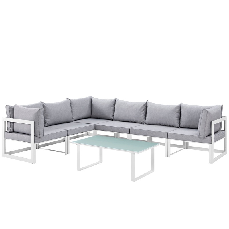 Modway Fortuna 7 Piece Outdoor Patio Sectional Sofa Set - EEI-1737 - EEI-1737