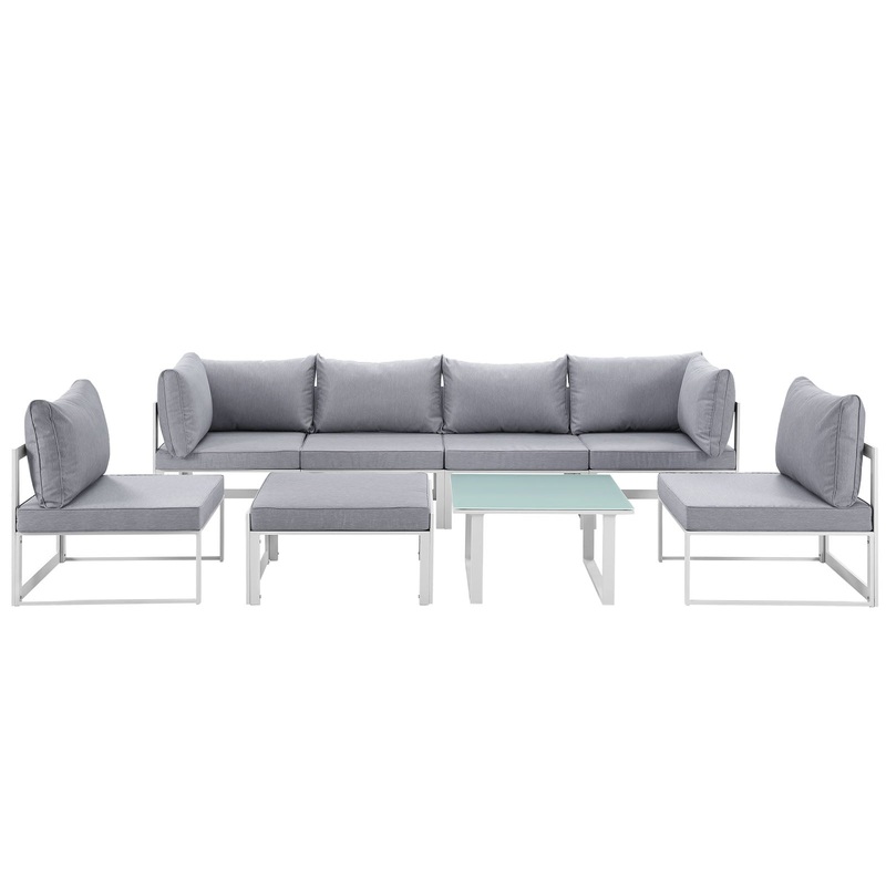 Modway Fortuna 8 Piece Outdoor Patio Sectional Sofa Set - EEI-1728 - EEI-1728