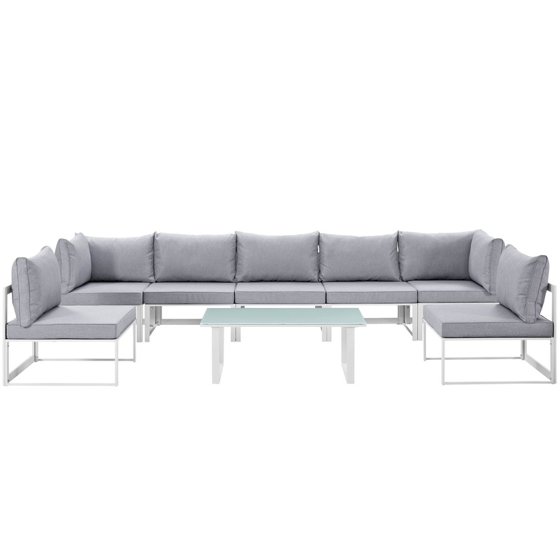 Modway Fortuna 8 Piece Outdoor Patio Sectional Sofa Set - EEI-1730 - EEI-1730