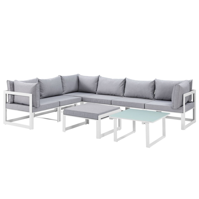 Modway Fortuna 8 Piece Outdoor Patio Sectional Sofa Set - EEI-1735 - EEI-1735