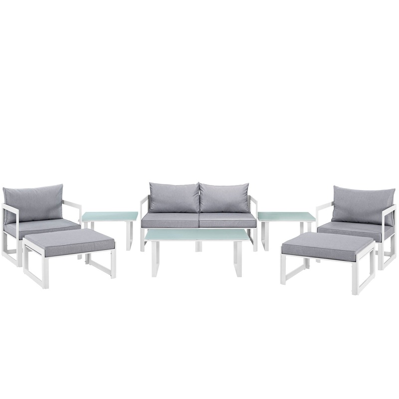 Modway Fortuna 9 Piece Outdoor Patio Sectional Sofa Set - EEI-1719 - EEI-1719