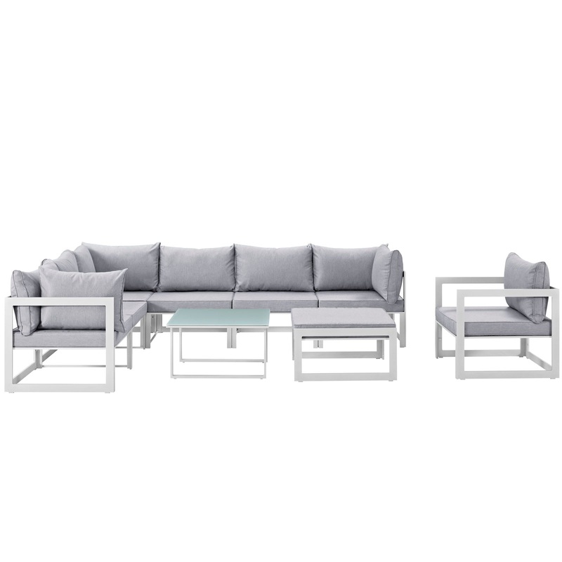 Modway Fortuna 9 Piece Outdoor Patio Sectional Sofa Set - EEI-1734 - EEI-1734