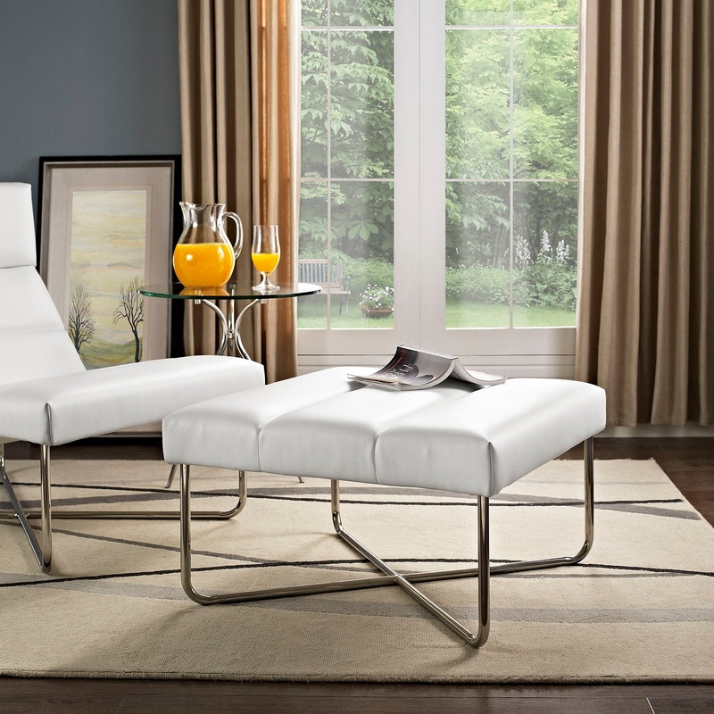 Modway Reach Upholstered Vinyl Ottoman - EEI-2082