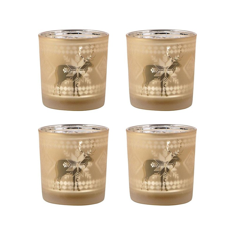 Pomeroy Reindeer Set of 4 Votive Holders