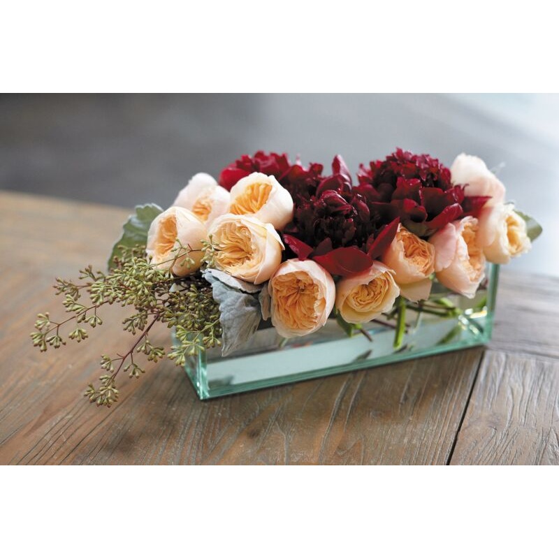 Glass Plate Planter 24"x 4"x 4" By Accent Decor