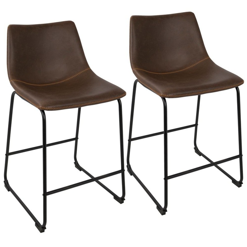 LumiSource Duke Counter Stool - Set of 2